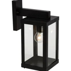 Außenwandleuchte aus Glas - Hannah - Schwarz