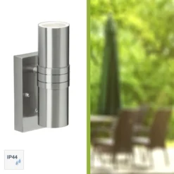 Außenwandleuchte Isa - Metall Silber