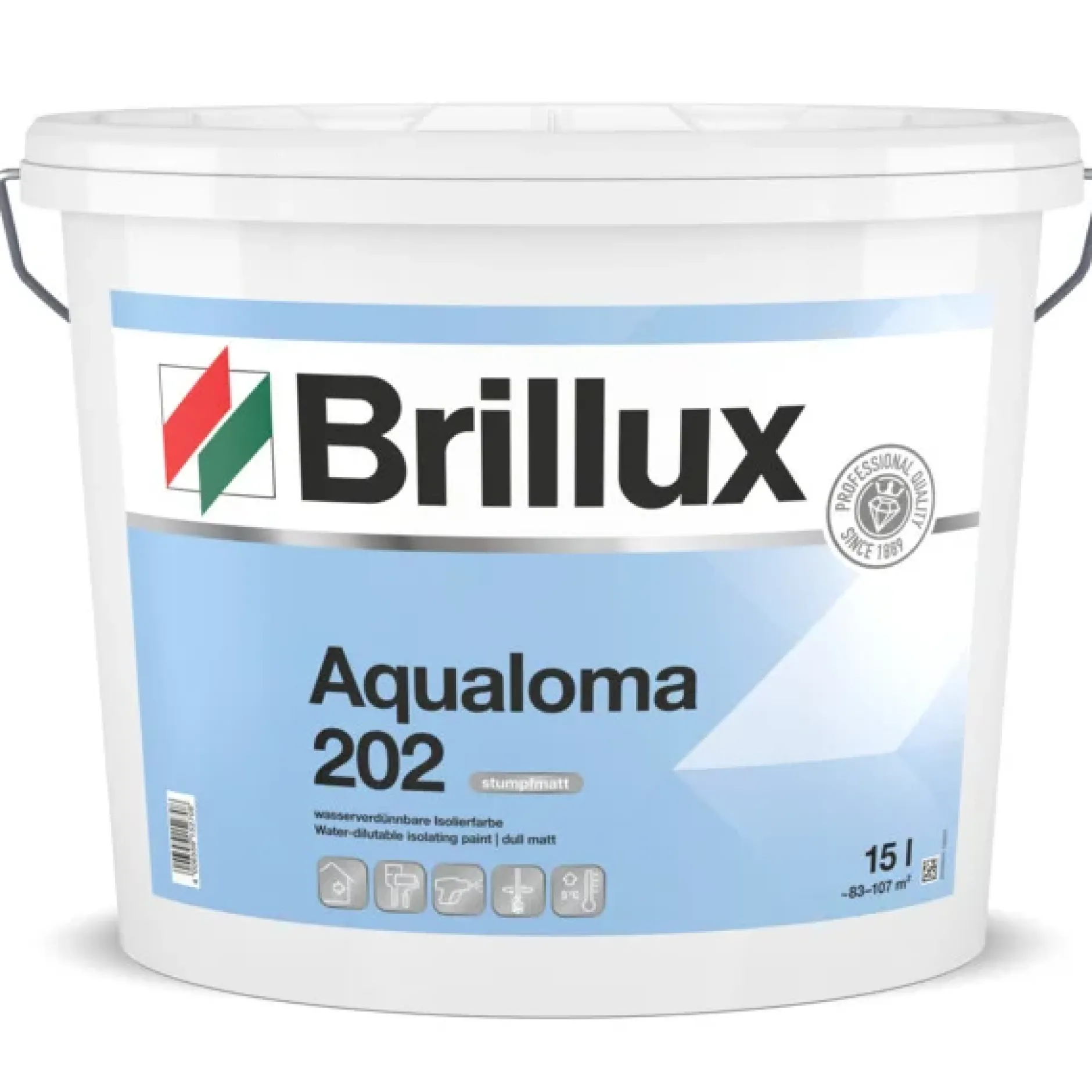 Brillux Aqualoma 202 weiß, stumpfmatt 15 l