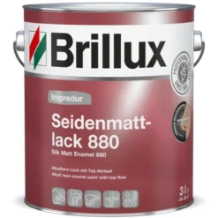 Brillux Impredur Seidenmattlack 880 RAL 0095 Weiß 0,375 l