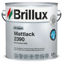 Brillux 2K-Aqua Mattlack 2390 weiß 3,5 l