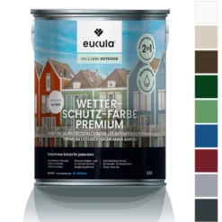eukula Wetterschutz-Farbe Premium verkehrsweiß 1 Liter
