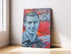FCK Maltag-Graffiti Fritz Walter „Ehre, wem Ehre gebührt“ Leinwand 90x60cm