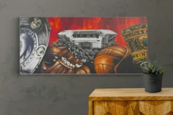 FCK Maltag-Graffiti Fritz-Walter-Stadion „Old School“ Leinwand 120x55cm