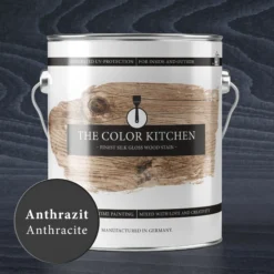 Holzlasur Anthrazit seidenglänzend - 2,5 l - The Color Kitchen
