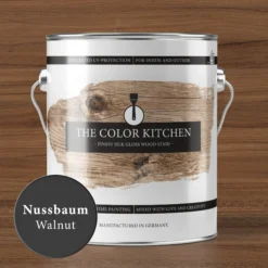 Holzlasur Nussbaum seidenglänzend - 2,5l - The Color Kitchen