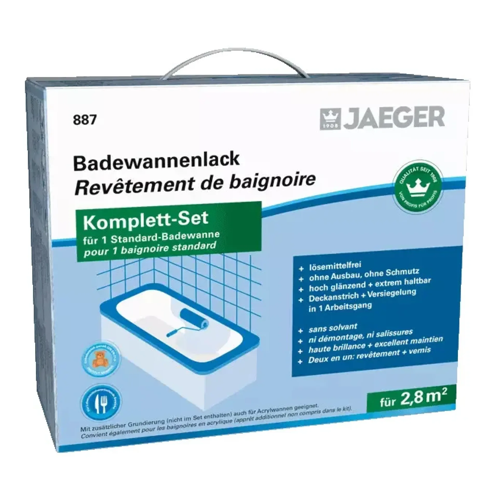 Jaeger Badewannen- & Fliesenlack Set Bahamabeige für 2,8 qm