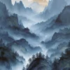 Leinwand Asian MountainB 40 x 50 cm