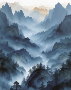 Leinwand Asian MountainB 40 x 50 cm