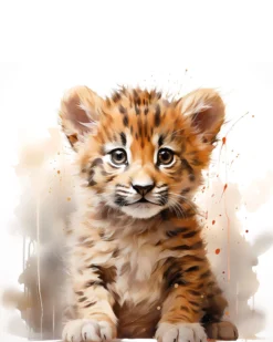 Leinwand Baby Cheeta 40 x 50 cm
