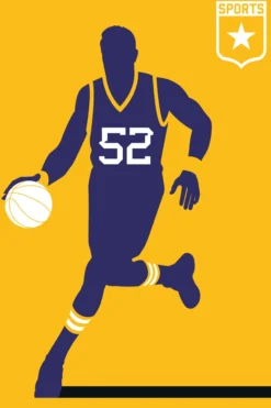 Leinwand Basketball 30 x 45 cm