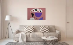 Leinwandbild Abstrakte Formen, rosa, 90x60 cm DD120450