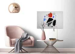 Leinwandbild Abstrakte Formen, weiß, 90x60 cm DD120448
