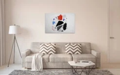 Leinwandbild Abstrakte Formen, weiß, 90x60 cm DD120448