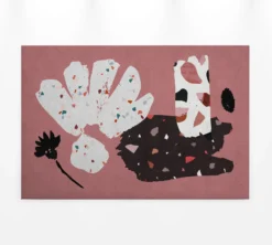 Leinwandbild Abstrakte Formen, rosa, 90x60 cm DD120449