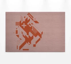 Leinwandbild Abstrakte geometrische Formen, altrosa, 90x60 cm DD120421
