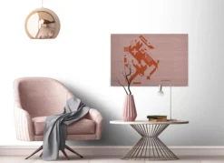 Leinwandbild Abstrakte geometrische Formen, altrosa, 90x60 cm DD120421