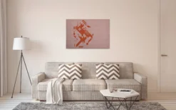Leinwandbild Abstrakte geometrische Formen, altrosa, 90x60 cm DD120421