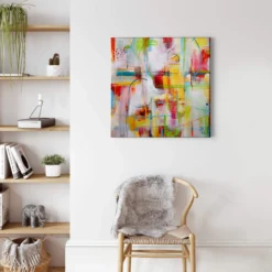 Leinwandbild Abstraktion, gelb, 50x50 cm DD123298