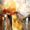 Leinwandbild Abstraktion, gold, 70x50 cm DD123068
