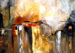 Leinwandbild Abstraktion, gold, 70x50 cm DD123068
