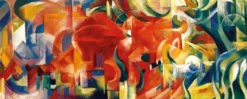 Leinwandbild Abstraktion, rot, 100x40 cm DD123241