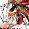 Leinwandbild Abstraktion, rot, 50x50 cm DD123310
