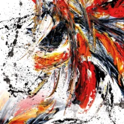 Leinwandbild Abstraktion, rot, 50x50 cm DD123310