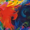 Leinwandbild Abstraktion, rot, 70x50 cm DD123061