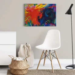 Leinwandbild Abstraktion, rot, 70x50 cm DD123061