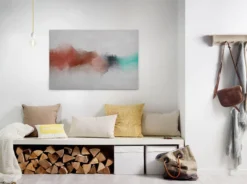 Leinwandbild Abstraktion, rot, 90x60 cm DD120501