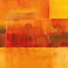 Leinwandbild Abstrakt, orange, 100x40 cm DD123246