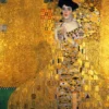 Leinwandbild Adele Bloch-Bauer I von Gustav Klimt, gold, 50x50 cm DD123295