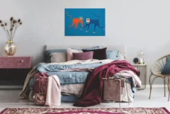 Leinwandbild Affe, blau, 90x60 cm DD120467