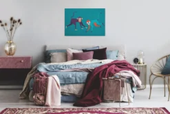 Leinwandbild Affe, petrol, 90x60 cm DD120466