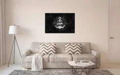 Leinwandbild Anker, weiß, 90x60 cm DD120362