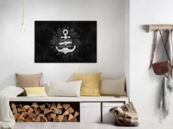 Leinwandbild Anker, weiß, 90x60 cm DD120362