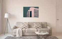 Leinwandbild Architektur, rosa, 90x60 cm DD120431