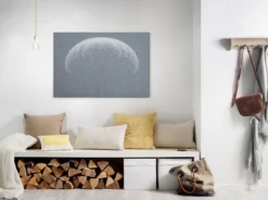 Leinwandbild Baum, grau, 90x60 cm DD120406