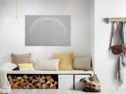 Leinwandbild Baum, grau, 90x60 cm DD120408