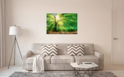 Leinwandbild Baum, grün, 90x60 cm DD120310