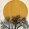 Leinwandbild Baum, ocker, 50x70 cm DD123157