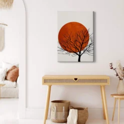 Leinwandbild Baum, orange, 50x70 cm DD123159