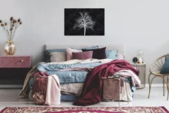 Leinwandbild Baum, weiß, 90x60 cm DD120358