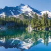 Leinwandbild Berg, blau, 100x40 cm DD123208