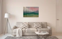Leinwandbild Berglandschaft, grün, 90x60 cm DD120459
