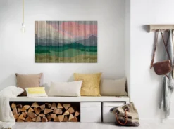 Leinwandbild Berglandschaft, grün, 90x60 cm DD120459