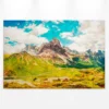 Leinwandbild Berglandschaft, blau, 90x60 cm DD120453