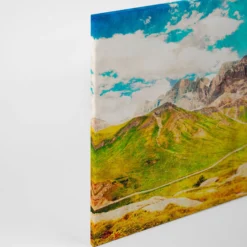 Leinwandbild Berglandschaft, blau, 90x60 cm DD120453