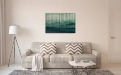 Leinwandbild Berglandschaft, türkis, 90x60 cm DD120460